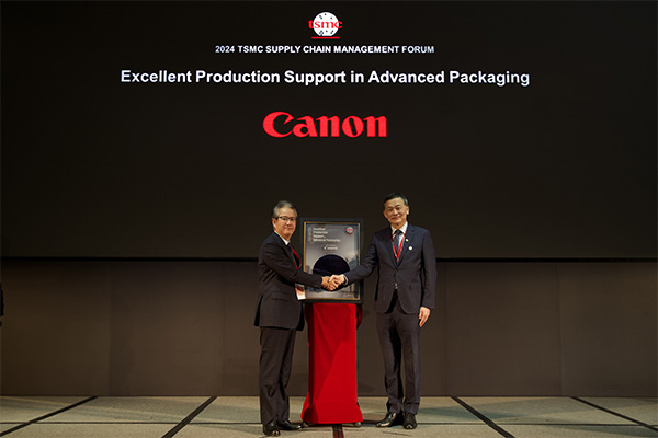 Canon honored with Excellent Production Support In Advanced Packaging at TSMC 2024 Excellent Performance Awards